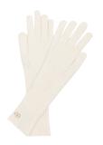 Long cream women's gloves REKDT-0030-80(Z24)