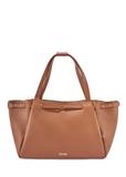Skórzana torebka shopper w kolorze camelu TORES-1207-1D(W26)