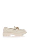 Skórzane loafersy damskie z łańcuchem BUTYD-1014-80(Z23)