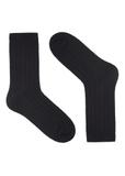 Czarne skarpetki z wełny merino SKAMT-0206-99(Z26)