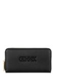 Duży czarny portfel damski z logo POREC-0377-99(W24)