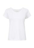 Biały T-shirt damski basic TSHDT-0111-11(W23)