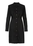 Czarna sukienka z kołnierzykiem SUKDT-0161-99(W23)