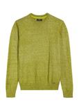 Limonkowy sweter męski z domieszką wełny SWEMT-0170-84(Z25)