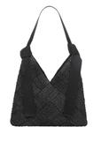 Czarna torebka damska z naturalnego włókna TOREC-1039-99(W26)