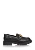 Women's leather loafers with chain BUTYD-1014-99(Z24)