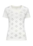 Biały t-shirt damski z monogramem TSHDT-0129-12(Z24)