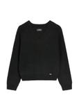 Czarny sweter dekolt V damski SWEDT-0162-99(Z25)