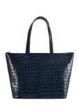 Damska granatowa torebka shopper skórzana TORES-0939F-7D(W26)