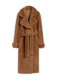 Długie wełniane futro w kolorze camelowym FUTDW-0019A-24(Z25)