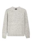 Jasnoszary sweter męski z wełną SWEMT-0173-9B(Z26)