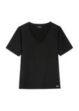 Czarny T-shirt damski basic TSHDT-0120-99(W25)