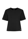 Bawełniany czarny T-shirt damski TSHDT-0138-99(W25)