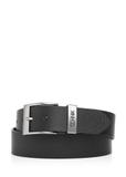 Black leather men's belt PASMS-0127D-99(Z24)