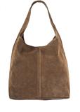 Zamszowa shopperka damska khaki TORES-1177-57(Z25)