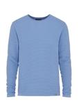 Niebieski sweter męski basic SWEMT-0128-62(W24)