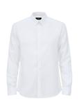 Lniana biała koszula męska KOSMT-0304-11(W23)