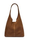 Zamszowa torebka shopper w kolorze koniaku TORES-1403-1F(Z26)
