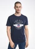 Granatowy T-shirt męski Top Gun TSHMT-0076-69(W24)
