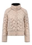 Beige quilted transitional women's jacket KURDT-0571-81(Z24)