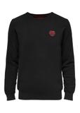 Black cotton men's sweater SWEMT-0160-99(Z24)