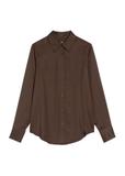 Czekoladowa koszula damska KOSDT-0172-90(Z25)