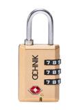 Złota szyfrowa kłódka TSA AW-015-0002-28(W25)