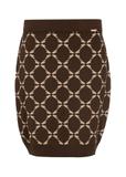 Brown Monogrammed Skirt SPCDT-0098-89(Z24)