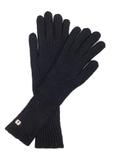 Long black women's gloves REKDT-0030-98(Z24)