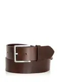 Brown leather men's belt PASMS-0257-89(Z24)