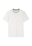 Kremowy bawełniany gładki T-shirt męski TSHMT-0155-0B(Z26)