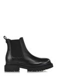 Black women's leather ankle boots BUTYD-1093-99(Z24)