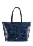 Damska granatowa torebka shopper skórzana TORES-0939F-7D(W26)