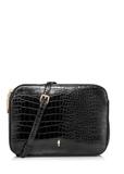 Mała czarna torebka damska croco TOREC-0205B-97(W23)