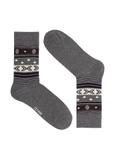 Men's grey Christmas socks SKAMT-0182-91(Z23)