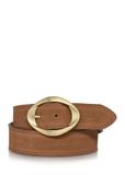 Brown Suede Women's Belt PASDS-0318-89(Z24)