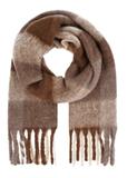 Brązowy szalik damski z wełną SZADT-0234-1L(Z26)