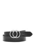 Czarny pasek damski z motywem croco PASDS-0172E-99(Z25)