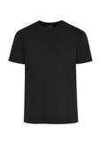 Czarny basic T-shirt męski z logo TSHMT-0113-99(Z24)