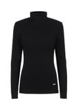 Czarny sweter damski z golfem SWEDT-0184-99(Z23)