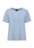 Błękitny t-shirt damski basic TSHDT-0120-60(W25)