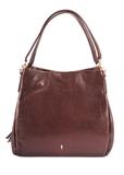 Brązowa skórzana damska torebka shopper TORES-0636D-89(Z25)
