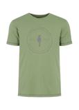 Zielony T-shirt męski z logo TSHMT-0068-54(W23)