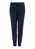 Navy blue women's trousers with a crease SPODT-0095-69(Z24)