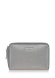 Women's silver leather wallet PORES-0836-92(W23)