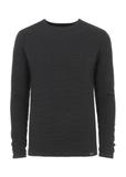 Grafitowy sweter męski basic SWEMT-0128-95(W23)
