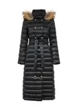 Black long women's winter jacket KURDT-0518-99(Z24)