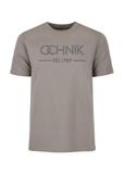 Szary T-shirt męski z logo TSHMT-0095-66(W24)