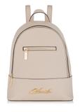 Kremowy plecak damski z logo TOREC-0769-12(W23)