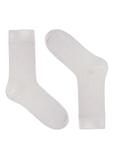 Kremowe skarpetki z wełny merino SKAMT-0206-0B(Z26)